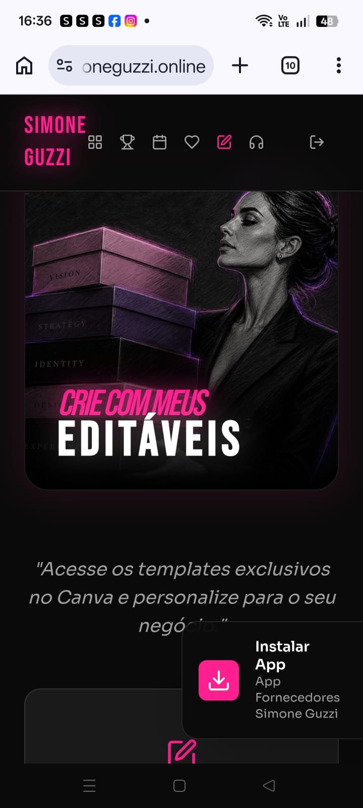 Editáveis no Canva